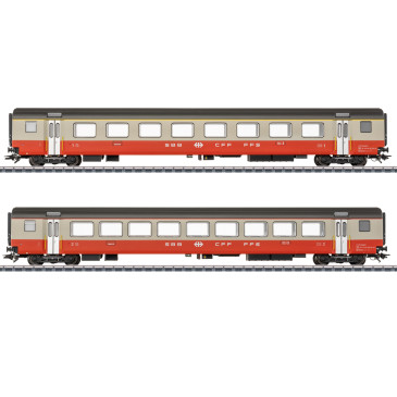 MARKLIN 42191 - 2 voitures voyageurs type EWIII, "Swiss Express", SBB CFF FFS, Ep. IV  - HO 1/87