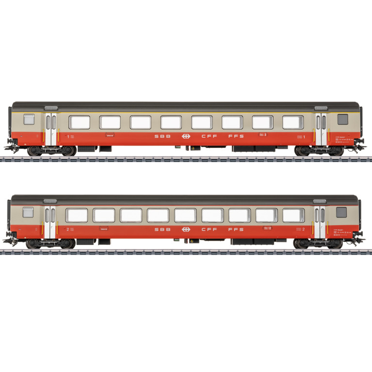 MARKLIN 42191 - 2 voitures voyageurs type EWIII, "Swiss Express", SBB CFF FFS, Ep. IV  - HO 1/87