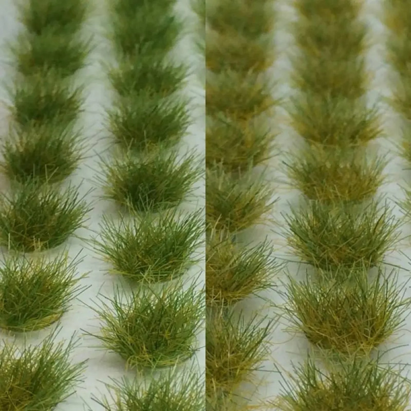NOCH 07127 - Touffes d'herbes vert clair et foncé - Toutes échelles - 6 mm - 104 pièces