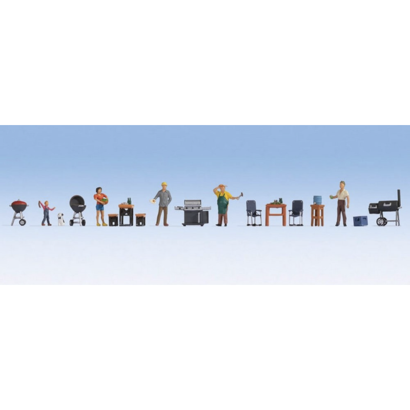 Noch 16200 - Set de 5 figurines + accesoires thème Barbecue