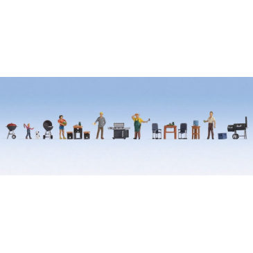 Noch 16200 - Set de 5 figurines + accesoires thème Barbecue