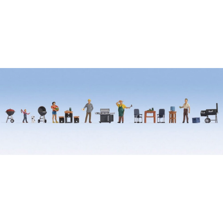 Noch 16200 - Set de 5 figurines + accesoires thème Barbecue