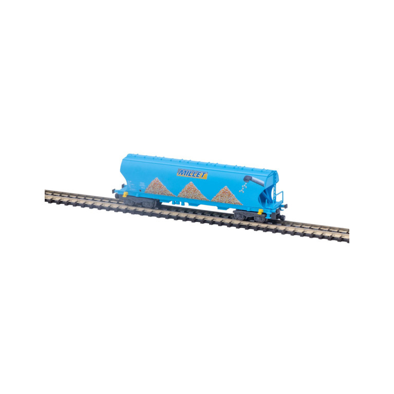 AZAR MODELS W01-MM1. Wagon trémie céréalier, "Millet", SNCF, Ep. VII