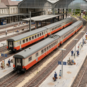 TRIX 23690 - 4 voitures voyageurs type EWIII, "Swiss Express", SBB CFF FFS, Ep. IV - HO 1/87