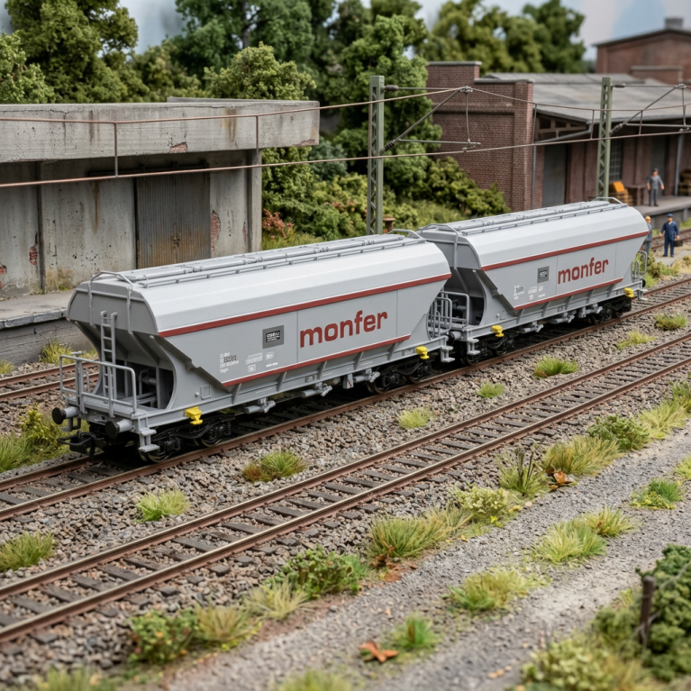 RIVAROSSI - HR6677 - 2 wagons trémies type Uagpps, Monfer, I-ERSA