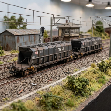 Arnold HN6615 SET DE 2 WAGONS TREMIE Faoos, LIVREE\\\" SGW/STEMI \\\" EP IV, N