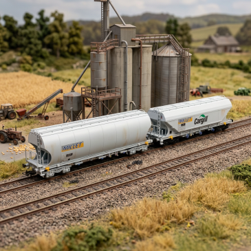JOUEF HJ6320 - Coffret 2 wagons-trémies céréaliers, parois lisses et bombées, "Millet", SNCF, Ep. VI, HO 1/87