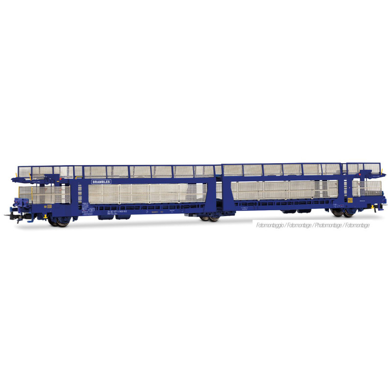 Rivarossi HR6700 - voie H0 Voiture porte-voitures Laeks 63C « BRAMBLES » des FS, époque V