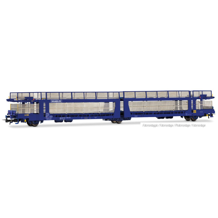 Rivarossi HR6700 - voie H0 Voiture porte-voitures Laeks 63C « BRAMBLES » des FS, époque V
