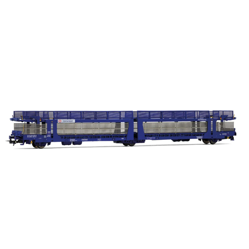 JOUEF HJ6327 -  Transfesa, wagon porte-voitures, Laeks 63C « Hispanauto », livrée bleue