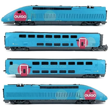JOUEF HJ2413 coffret 4 pièces TGV Duplex \\\" Ouigo\\\" rame 766 SNCF - HO - Ep VI