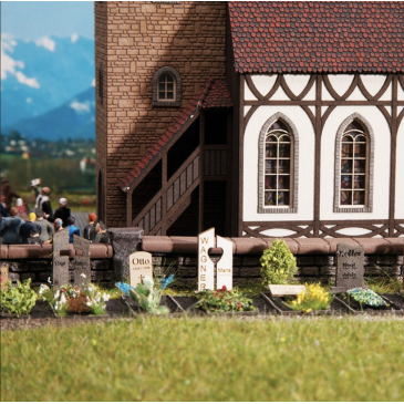 NOCH 14211 - 10 Pierres Tombales Laser Cut - HO 1/87