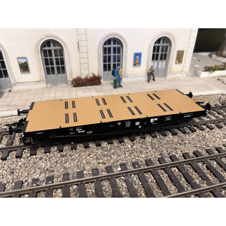 LENZ 42123-32 - 035 0 346-1 wagon plat pour charges lourdes Rimmp, FFA, DB, ep IV-V - 0