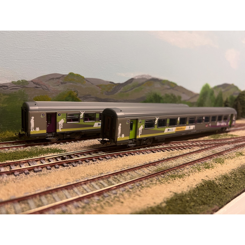 PIKO 97134 Set de 2 voitures voyageurs Corail Vtu 1+2 cl. Intercités RÉMI -SNCF- Ep -VI - HO