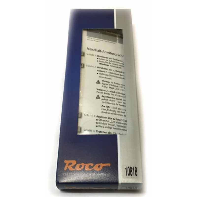 ROCO 10818 - Code d'activation pour Z21 Start si vous avez votre routeur