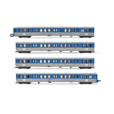 JOUEF HJ4185 coffret 4 voitures "Stelyrail bleu" SNCF, ep V H0