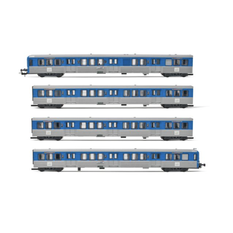 JOUEF HJ4185 coffret 4 voitures "Stelyrail bleu" SNCF, ep V H0