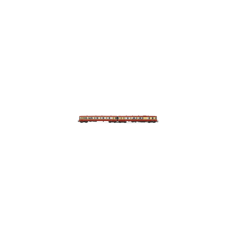 JOUEF HJ2614 Coffret Autorail EAD X43177 + XR8517 rouge/beige avec bande rouge avant -  SNCF - Ep IV - H0