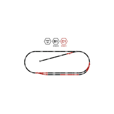 Fleischmann 919011 - Jeu de rails C1 - N