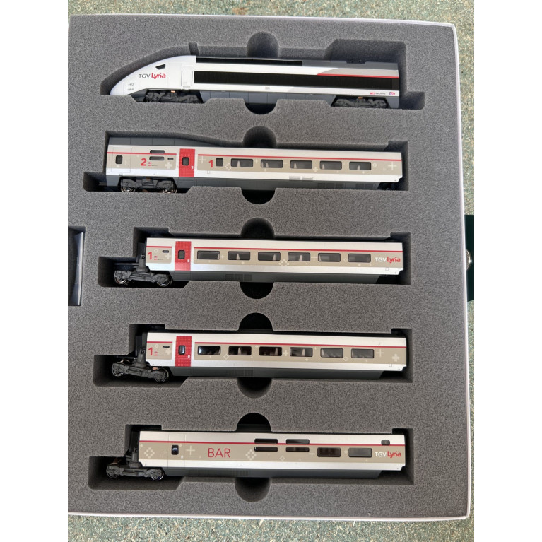 Kato - 10-1325 Coffret de 10 voitures TGV Lyria- SNCF - N