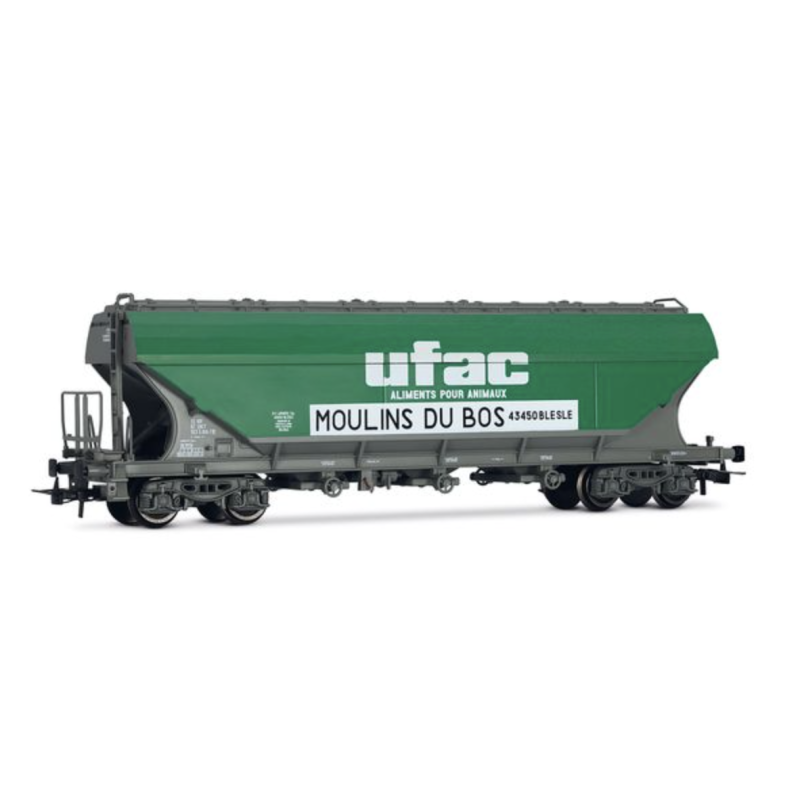JOUEF HJ6281 2 wagons trémies SNCF parois planes, "UFAC", Ep. IV, H0
