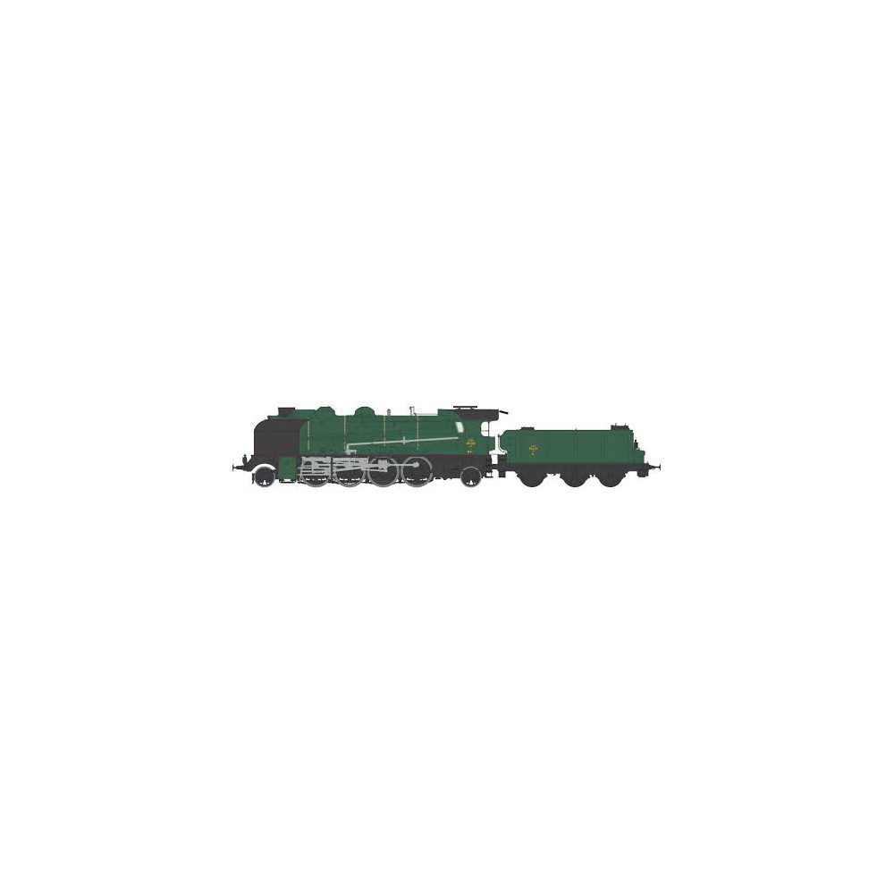 REE Modeles MB-130 - loco vapeur 5-141E284 SCNF Villeneuve - H0 - Ep III