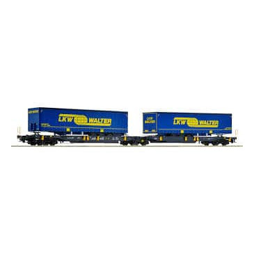 Roco 77363 Wagon double poche articulé Sdggmrs / T2000 "LKW Walter", Wascosa, Ep VI - H0