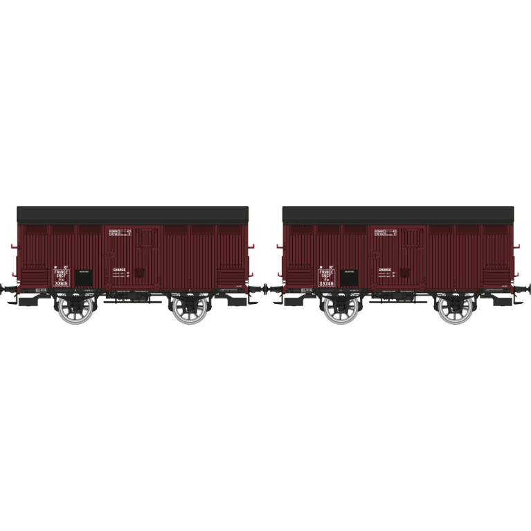 Ree Modeles WB-761 2 wagons Primeurs Ex-PLM 10T Sncf, Ep IIIa - H0