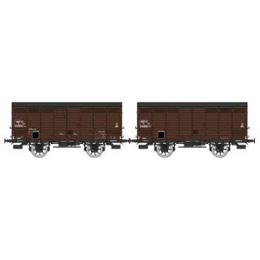Ree Modeles WB-745 2 wagons couverts primeur ex-10T PLM type 2, Sncf, Ep IIIa - H0